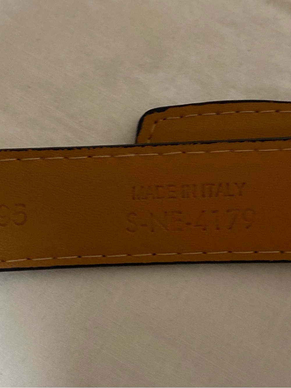 Celine Camel Leather Belt with Gold-Tone Buckle - Picture 2 of 4